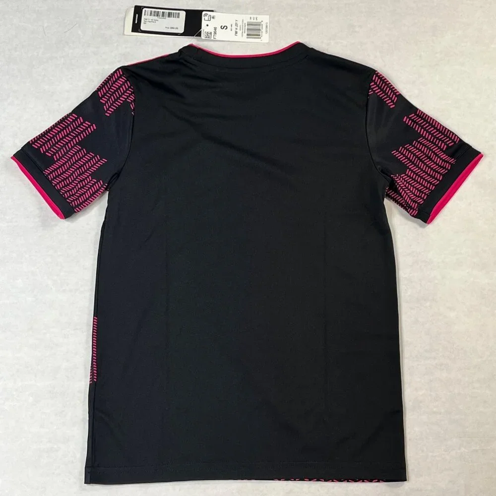 Adidas Boys Mexico 2021 National Soccer Team Black & Pink Aeroready Jersey Small - Picture 5 of 9